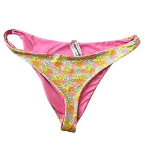 DIPPIN DAISY’S floral daisy pattern bikini swim bottom style  D3032JRMSC size S